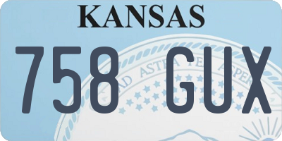 KS license plate 758GUX