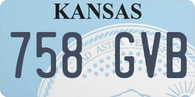 KS license plate 758GVB