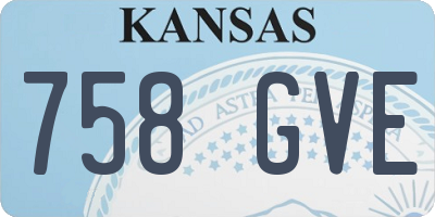 KS license plate 758GVE