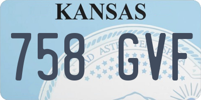 KS license plate 758GVF