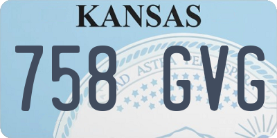 KS license plate 758GVG