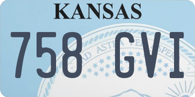 KS license plate 758GVI