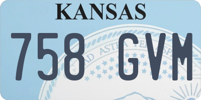 KS license plate 758GVM