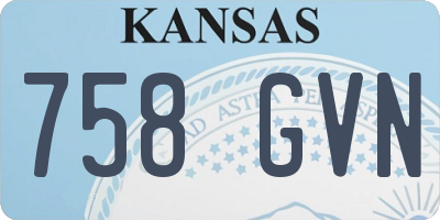 KS license plate 758GVN