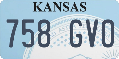 KS license plate 758GVO