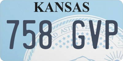 KS license plate 758GVP