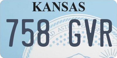 KS license plate 758GVR