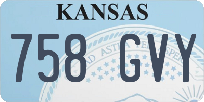 KS license plate 758GVY