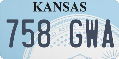 KS license plate 758GWA