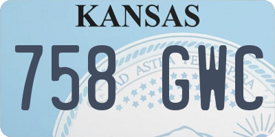 KS license plate 758GWC