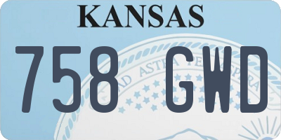 KS license plate 758GWD