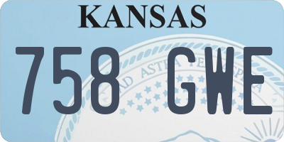 KS license plate 758GWE
