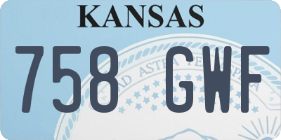 KS license plate 758GWF