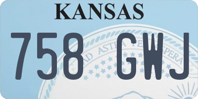 KS license plate 758GWJ