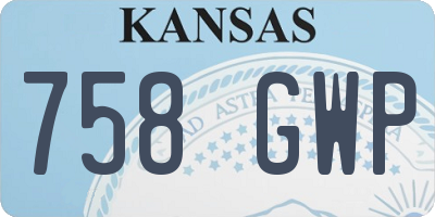 KS license plate 758GWP
