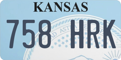 KS license plate 758HRK