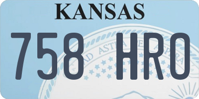 KS license plate 758HRO