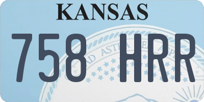 KS license plate 758HRR