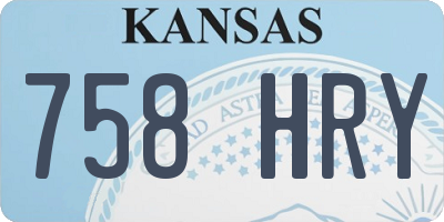 KS license plate 758HRY
