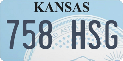 KS license plate 758HSG