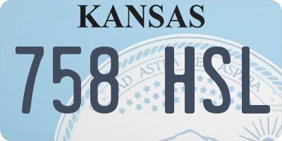 KS license plate 758HSL
