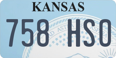 KS license plate 758HSO
