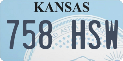 KS license plate 758HSW