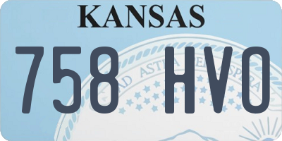 KS license plate 758HVO