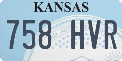 KS license plate 758HVR