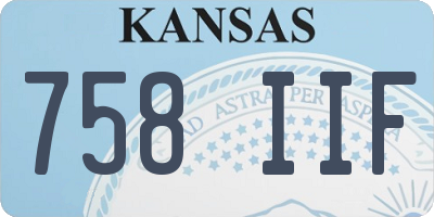 KS license plate 758IIF
