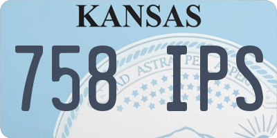 KS license plate 758IPS