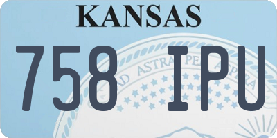 KS license plate 758IPU