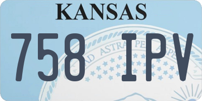 KS license plate 758IPV