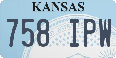 KS license plate 758IPW