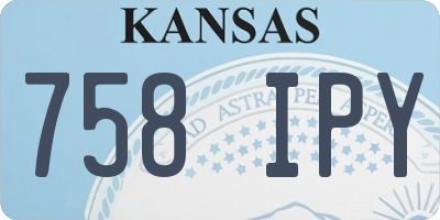 KS license plate 758IPY