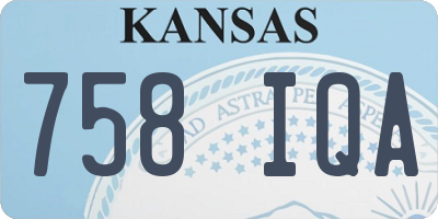 KS license plate 758IQA
