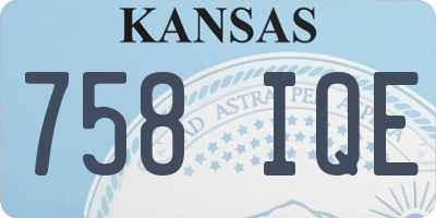 KS license plate 758IQE