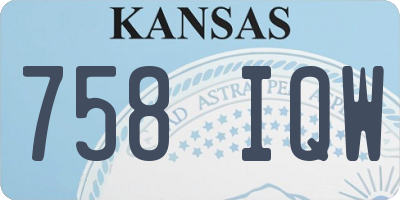 KS license plate 758IQW