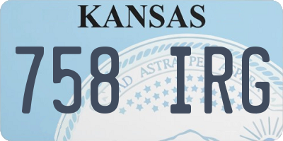KS license plate 758IRG