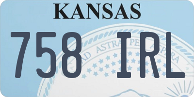 KS license plate 758IRL