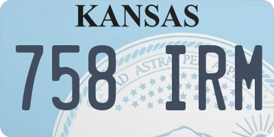 KS license plate 758IRM