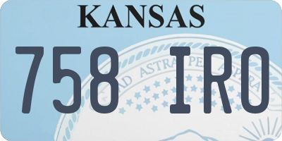 KS license plate 758IRO