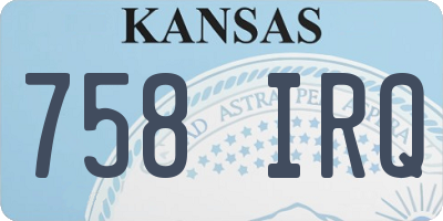KS license plate 758IRQ
