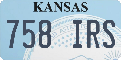 KS license plate 758IRS