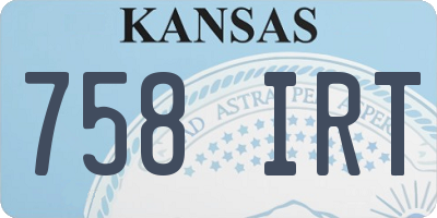 KS license plate 758IRT