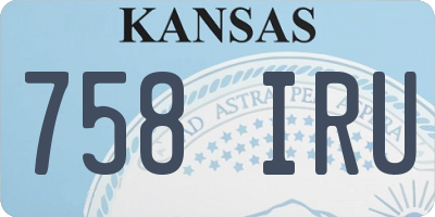 KS license plate 758IRU