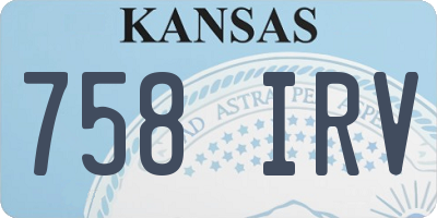 KS license plate 758IRV