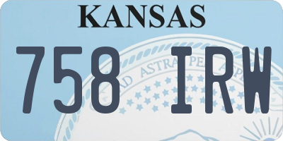 KS license plate 758IRW