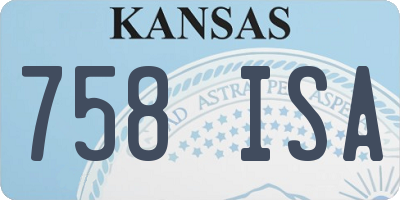 KS license plate 758ISA