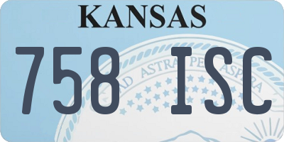 KS license plate 758ISC